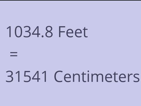 1034.8 FEET TO CM