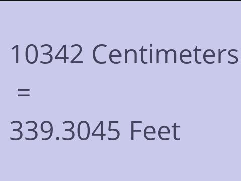10342 CM TO FEET