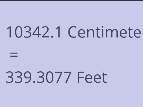 10342.1 CM TO FEET
