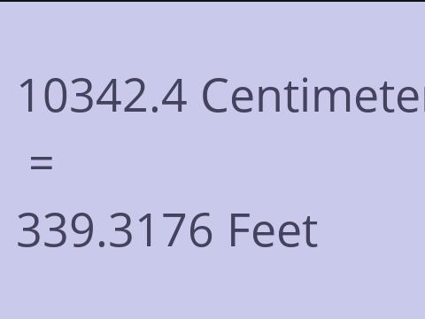 10342.4 CM TO FEET