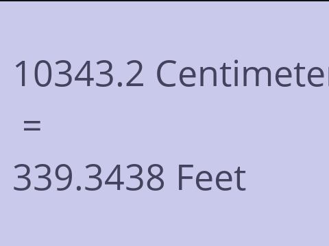10343.2 CM TO FEET