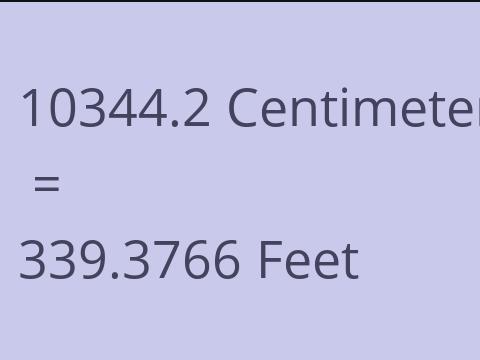 10344.2 CM TO FEET