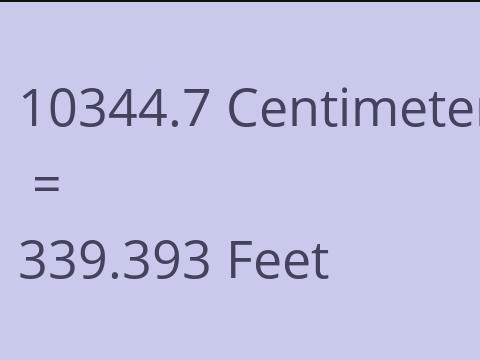 10344.7 CM TO FEET