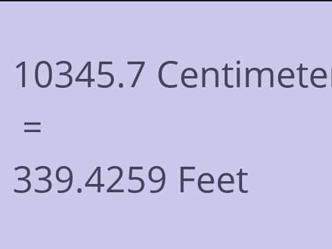 10345.7 CM TO FEET