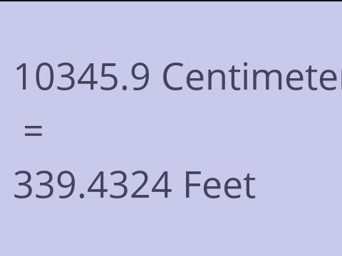 10345.9 CM TO FEET