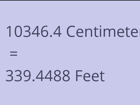 10346.4 CM TO FEET