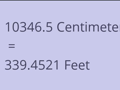 10346.5 CM TO FEET