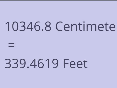 10346.8 CM TO FEET