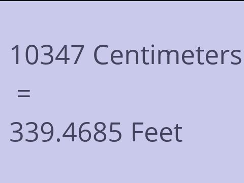 10347 CM TO FEET