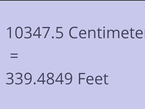 10347.5 CM TO FEET