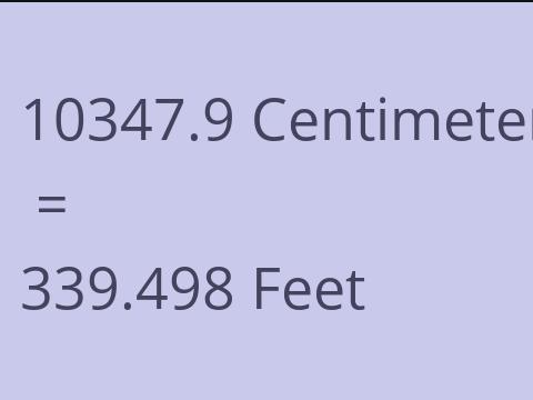 10347.9 CM TO FEET