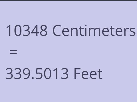 10348 CM TO FEET