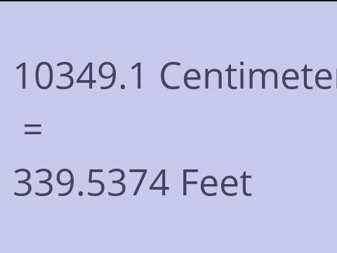 10349.1 CM TO FEET
