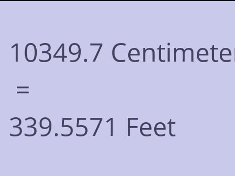 10349.7 CM TO FEET