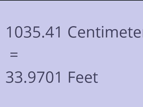 1035.41 CM TO FEET