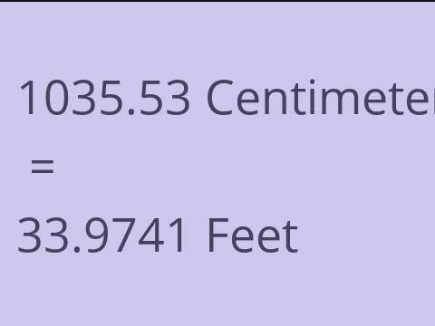 1035.53 CM TO FEET