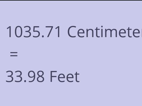 1035.71 CM TO FEET