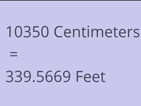 10350 CM TO FEET