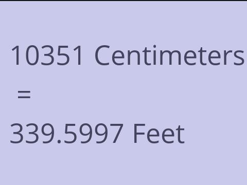 10351 CM TO FEET