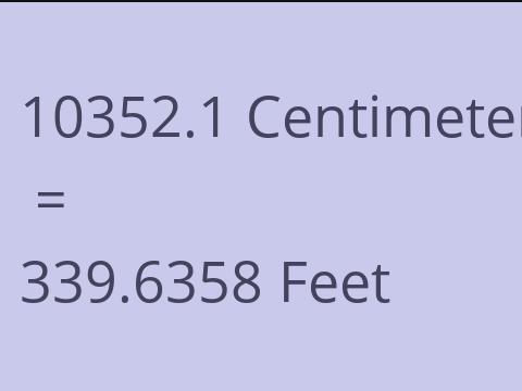 10352.1 CM TO FEET