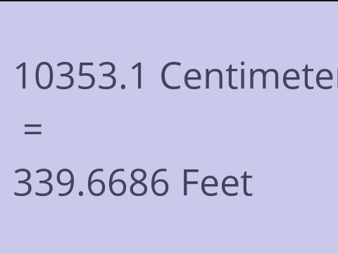 10353.1 CM TO FEET