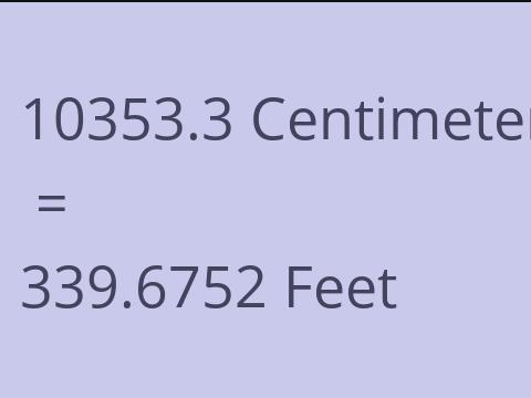 10353.3 CM TO FEET