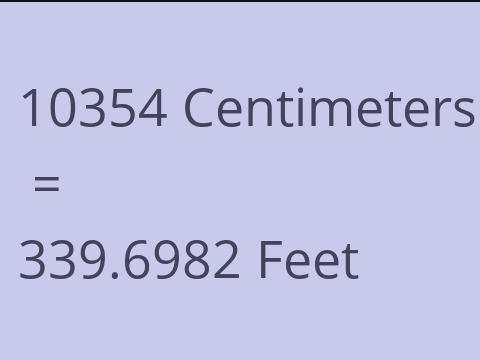 10354 CM TO FEET