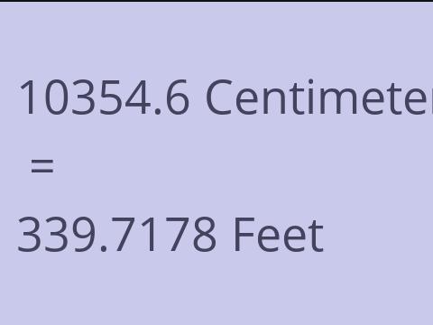 10354.6 CM TO FEET
