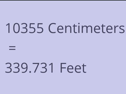 10355 CM TO FEET
