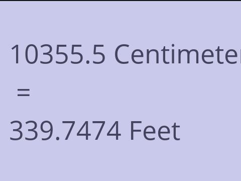10355.5 CM TO FEET