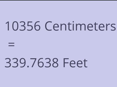 10356 CM TO FEET