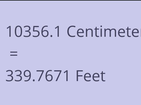 10356.1 CM TO FEET
