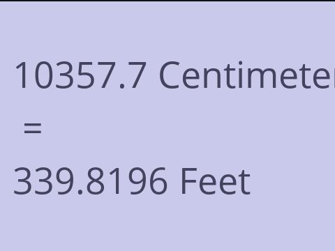 10357.7 CM TO FEET
