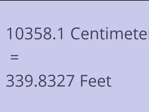 10358.1 CM TO FEET