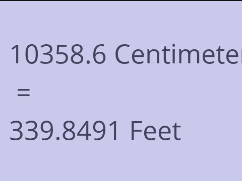 10358.6 CM TO FEET