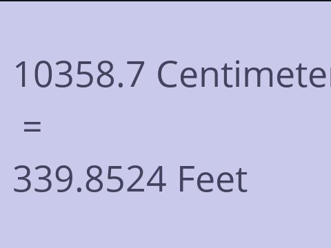 10358.7 CM TO FEET