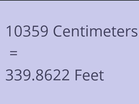 10359 CM TO FEET