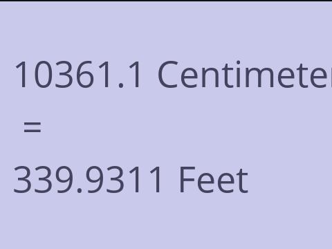 10361.1 CM TO FEET