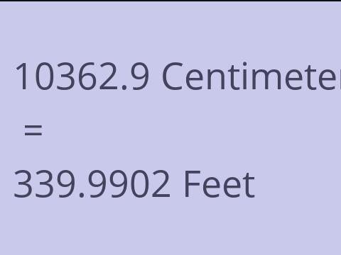 10362.9 CM TO FEET