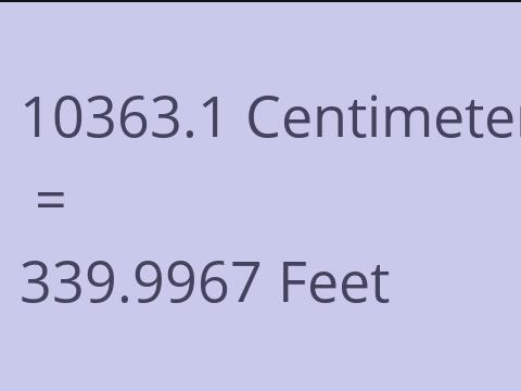 10363.1 CM TO FEET