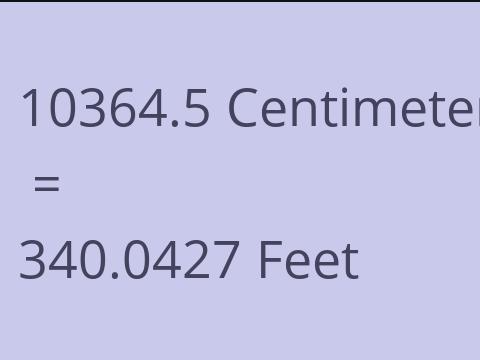 10364.5 CM TO FEET