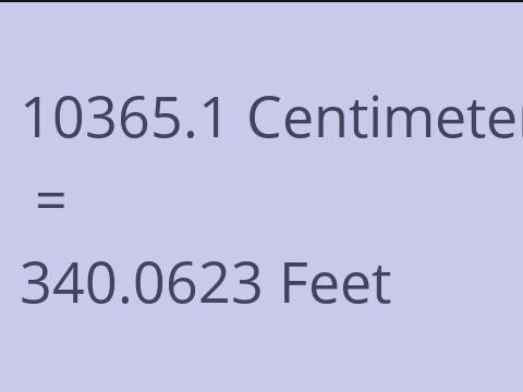 10365.1 CM TO FEET