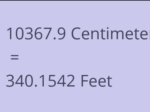 10367.9 CM TO FEET