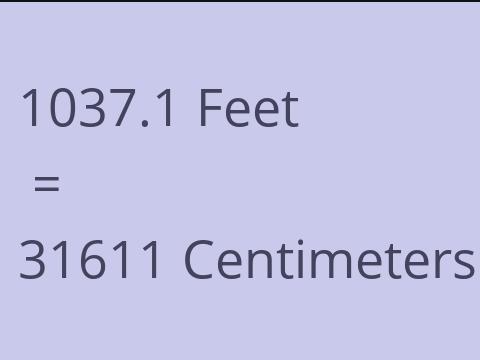 1037.1 FEET TO CM