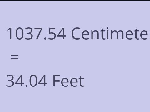 1037.54 CM TO FEET