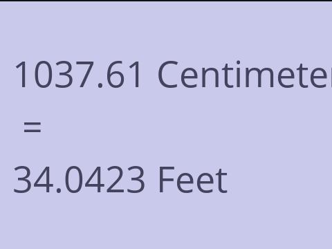 1037.61 CM TO FEET