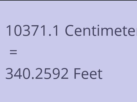 10371.1 CM TO FEET