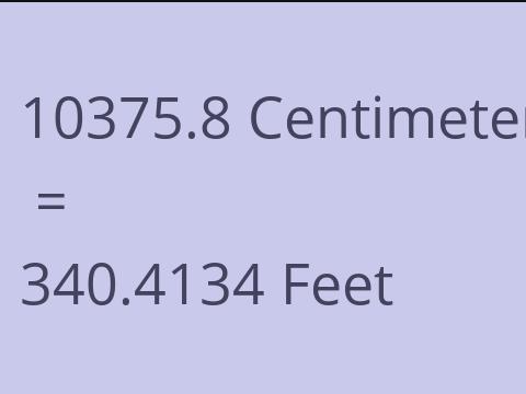 10375.8 CM TO FEET