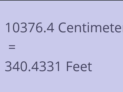 10376.4 CM TO FEET
