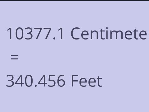 10377.1 CM TO FEET